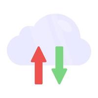 Modern design icon of cloud data transfer vector