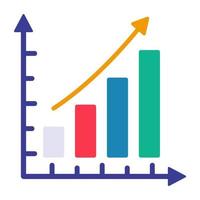 Premium download icon of bar chart vector