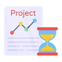 An icon design of project time vector