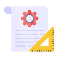 Conceptual flat design icon of project management vector