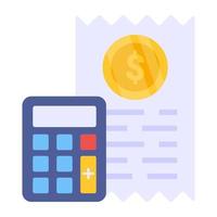 Trendy vector design of invoice