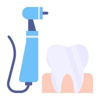 icono de diseño creativo de perforación de dientes vector