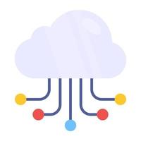 Premium download icon of cloud networking vector