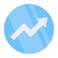 Upward arrow icon, editable vector