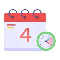 un icono de diseño único de horario vector