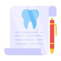 icono de diseño moderno de prescripción dental vector