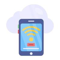 An icon design of mobile wifi vector