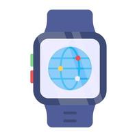 diseño vectorial plano de reloj inteligente vector