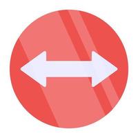 Opposite direction arrows icon vector