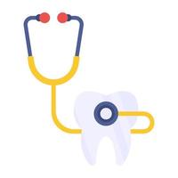 A unique design icon of tooth checkup vector