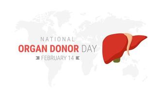 National organ donor day with Liver vector