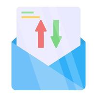 Editable design icon of mail transfer vector