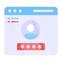 Modern design icon of  login vector