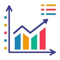 Premium download icon of bar chart vector