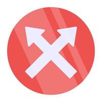 Opposite direction arrows icon vector