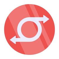 Editable flat design of turn right arrow vector