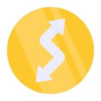 Modern style icon of double up arrows vector