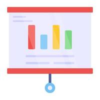 Flat design icon of business presentation vector