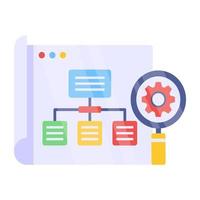 An icon design of search setting vector