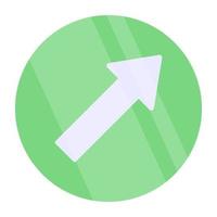 Upward arrow icon, editable vector