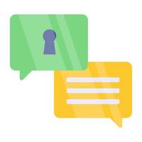 An icon design of secure chat vector