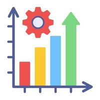 Conceptual flat design icon of analytical management vector