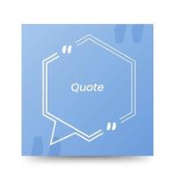 Quote frames blank templates on white background vector