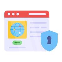 An icon design of encrypted website vector