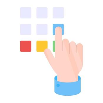 A colorful design icon of pattern lock vector