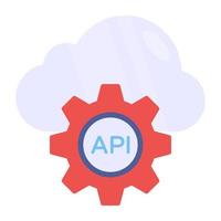 Modern design icon of cloud api vector