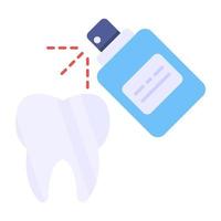 A unit design icon of tooth spray vector