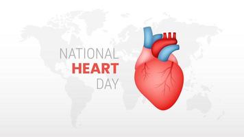 World heart day on white background vector