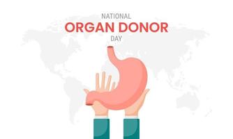 National organ donor day with Stomach vector