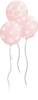 decoração de festa de balão macio bonito pintura à mão em aquarela png
