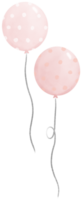 schattige zachte ballon feestdecoratie aquarel hand schilderen png