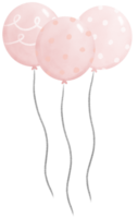 schattige zachte ballon feestdecoratie aquarel hand schilderen png