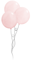 schattige zachte ballon feestdecoratie aquarel hand schilderen png