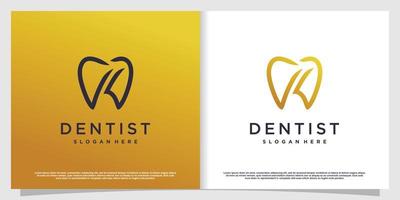 Dental logo design with creative element style Premium Vector part 8