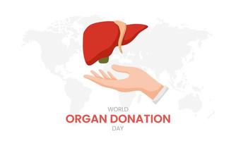 National organ donor day with Liver vector