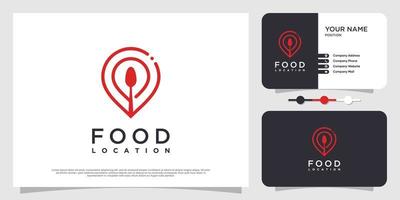 Food location logo with simple and creative element style Premium Vector part 5