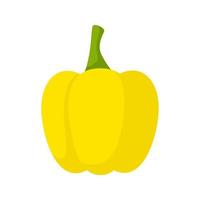 Yellow Bell Pepper isolated on white background vector