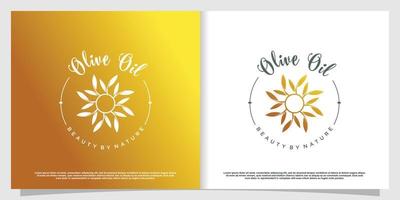 Olive logo with modern creative element Premium Vector part 2