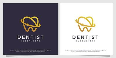 diseño de logotipo dental con estilo de elemento creativo premium vector parte 4