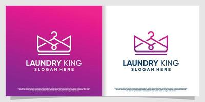 Laundry logo with creative element style Premium Vector part 7