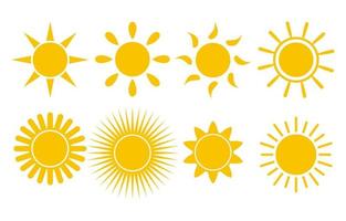 Variety of suns icons illustration vector