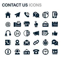 Contact us icon set collection, Modern graphic design concepts vector