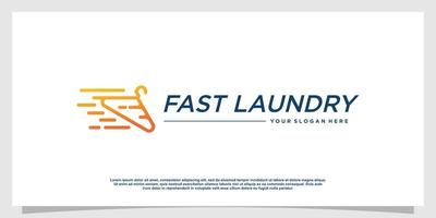 Laundry logo with creative element style Premium Vector part 4