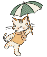 personagem de desenho animado de gato fofo png