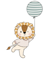 simpatico personaggio dei cartoni animati di leone