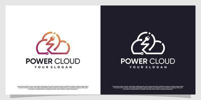 logotipo de tormenta con concepto eléctrico creativo premium vector parte 2